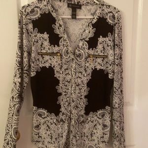 INC sexy cool blouse . Long sleeve . Size large . Wore once .